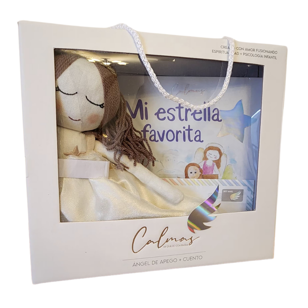 Ángel en memoria de un ser querido y cuento "Mi estrella favorita"